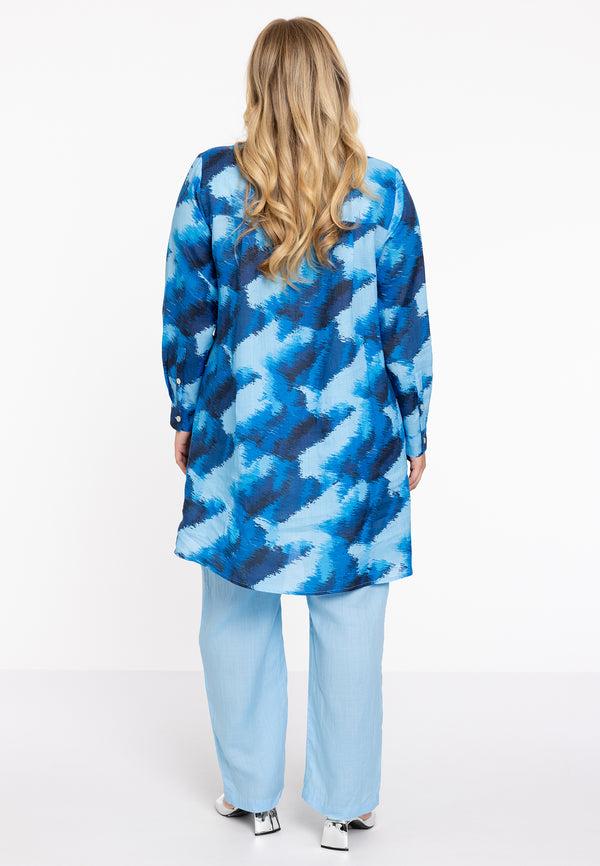 Yoek Blouse Tape SKY - Blauw