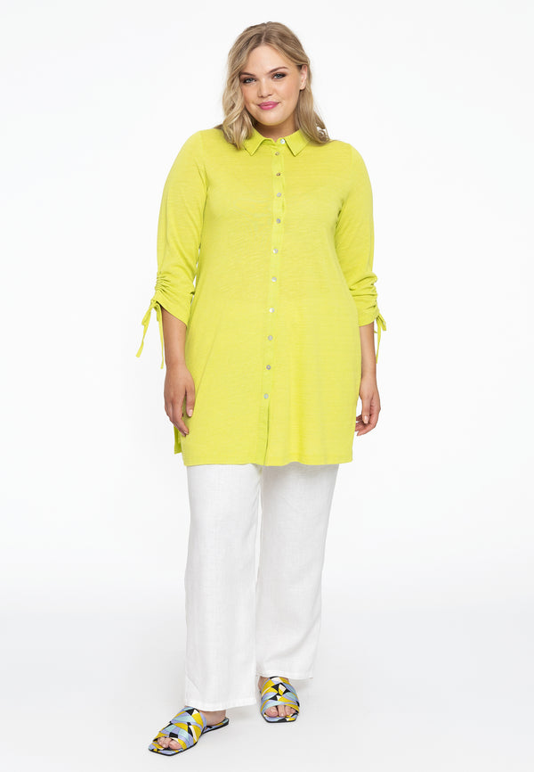 Yoek Blouse Wijd Met Koordje COCOON - Bright Green
