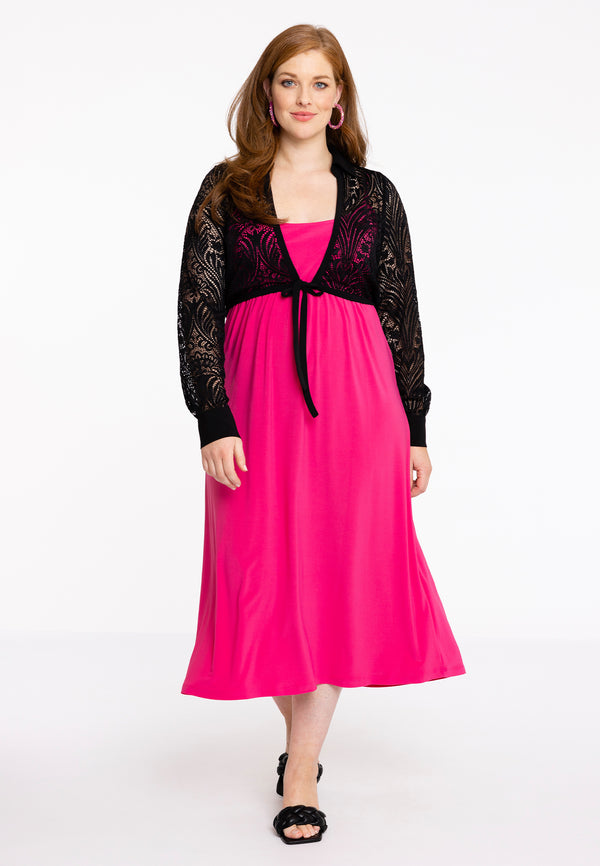 Yoek Bolero Met Kant - Zwart