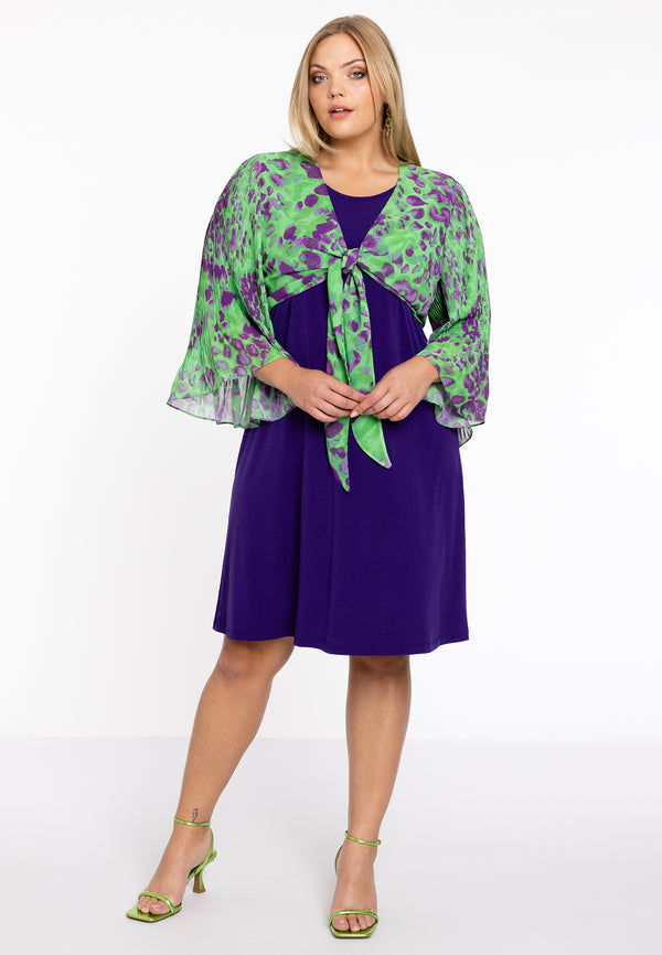 Yoek Bolero Plisse FIERCE - Groen