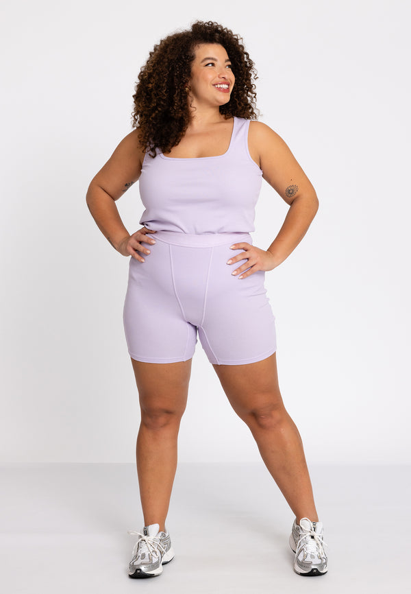 Yoek Boxer Rib LOUNGE - Light Purple
