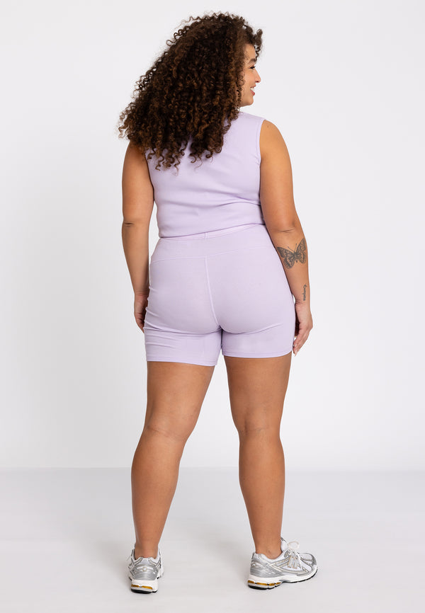 Yoek Boxer Rib LOUNGE - Light Purple