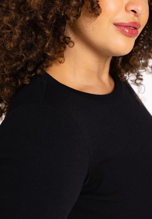 Yoek Boxer Rib LOUNGE - Zwart