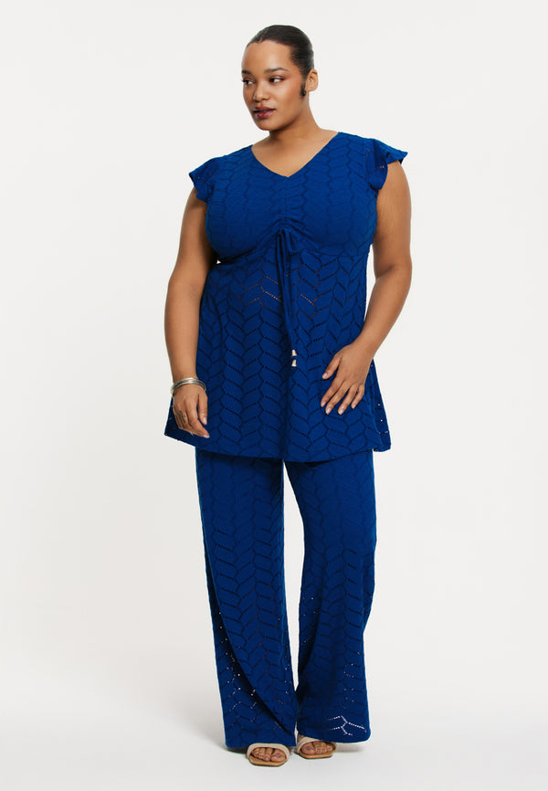 yoek Broek ajour MARE - Indigo