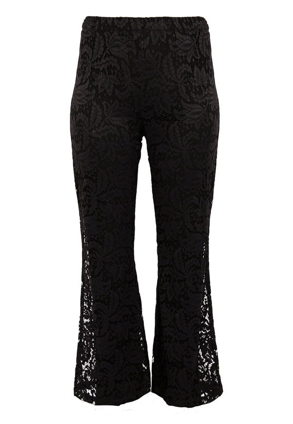 Yoek Broek Bootcut LACE - Zwart