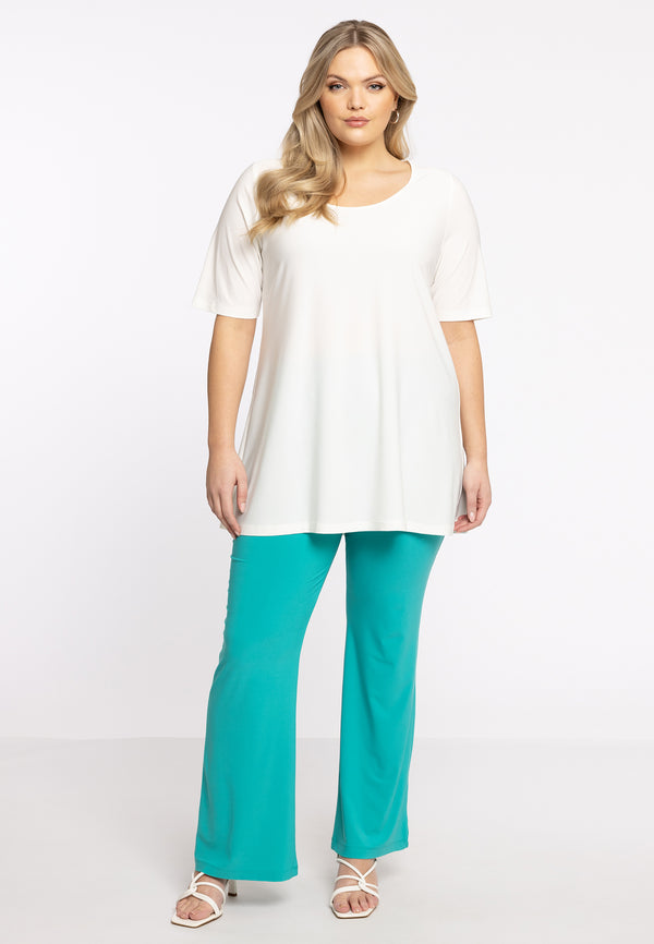 yoek Broek bootleg DOLCE - Turquoise