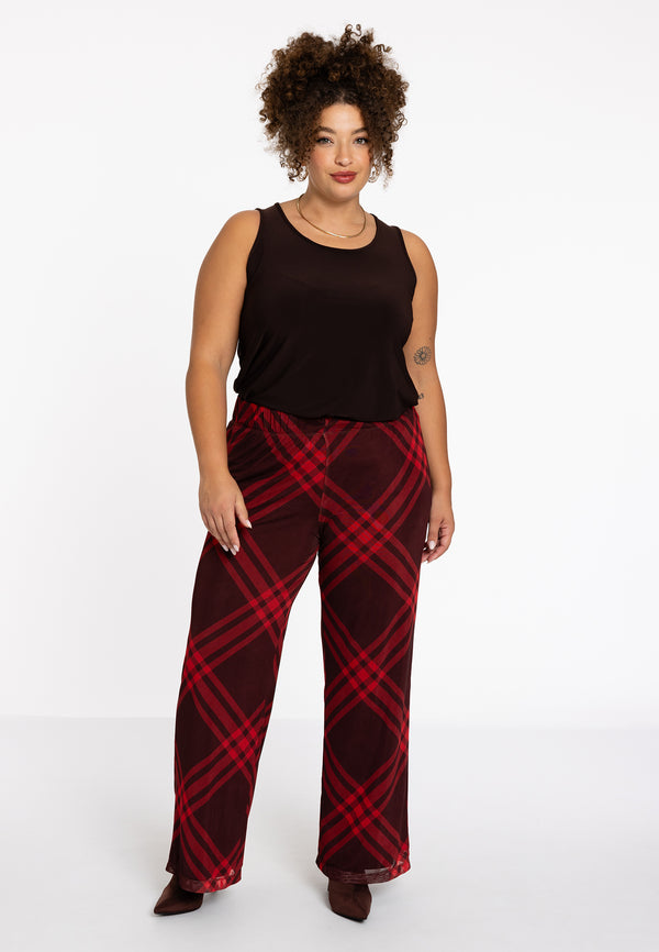yoek Broek CHECK - Rood