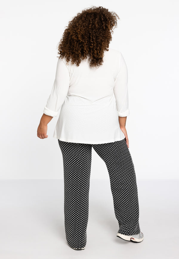 Yoek Broek JACQUARD KNIT - Zwart