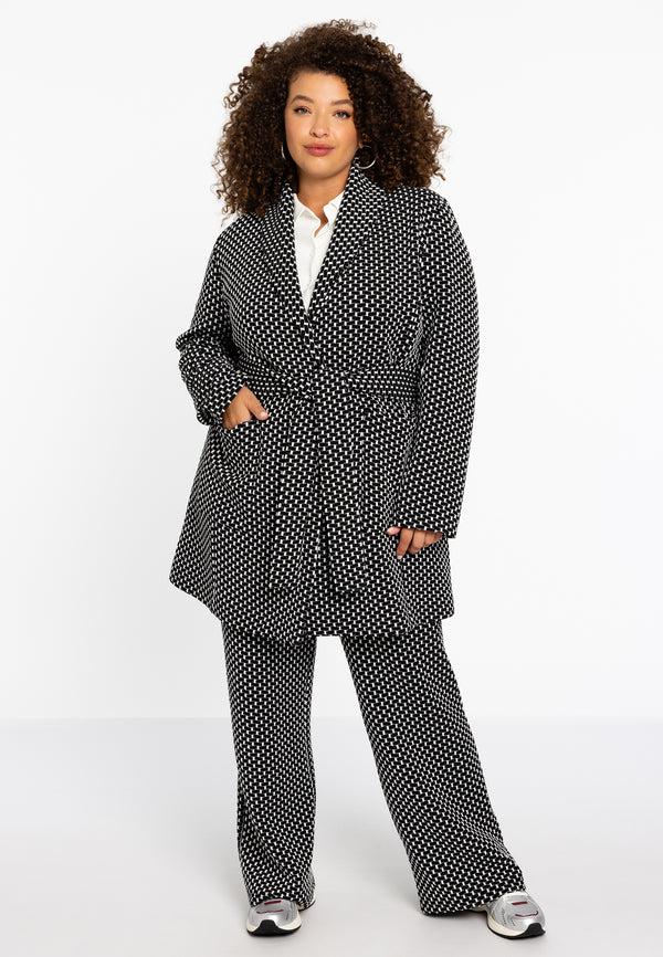 Yoek Broek JACQUARD KNIT - Zwart