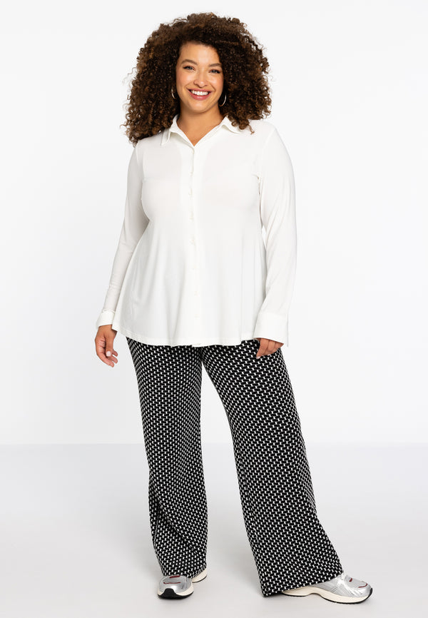 yoek Broek JACQUARD KNIT - Zwart