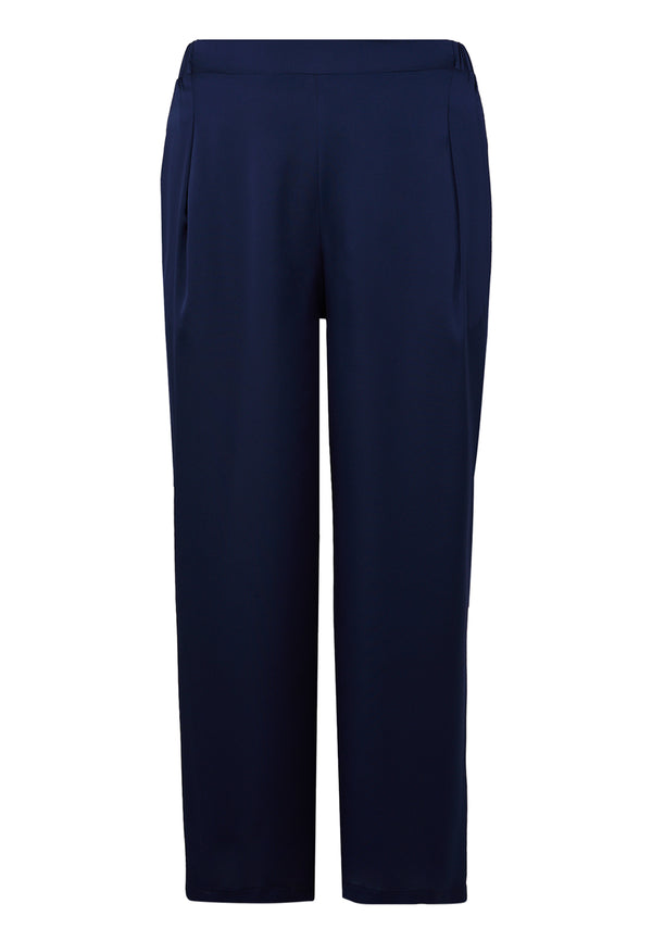 Yoek Broek Met Plooi SATINI - Blauw