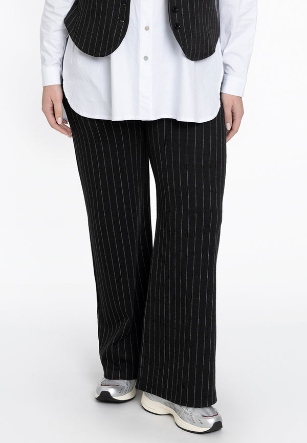 Yoek Broek PINSTRIPE - Zwart