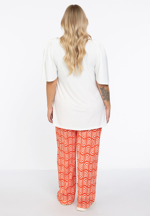Yoek Broek Plisse SWIRL - Rood