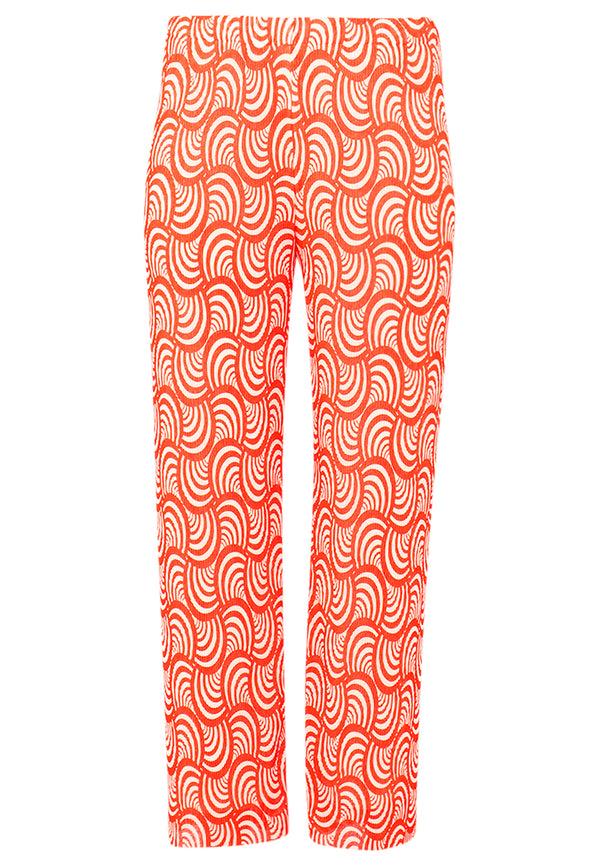 Yoek Broek Plisse SWIRL - Rood