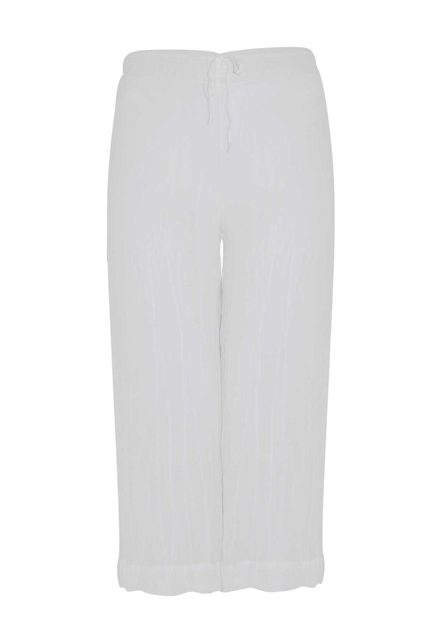 yoek Broek taillekoord 7/8 VOILE - Wit
