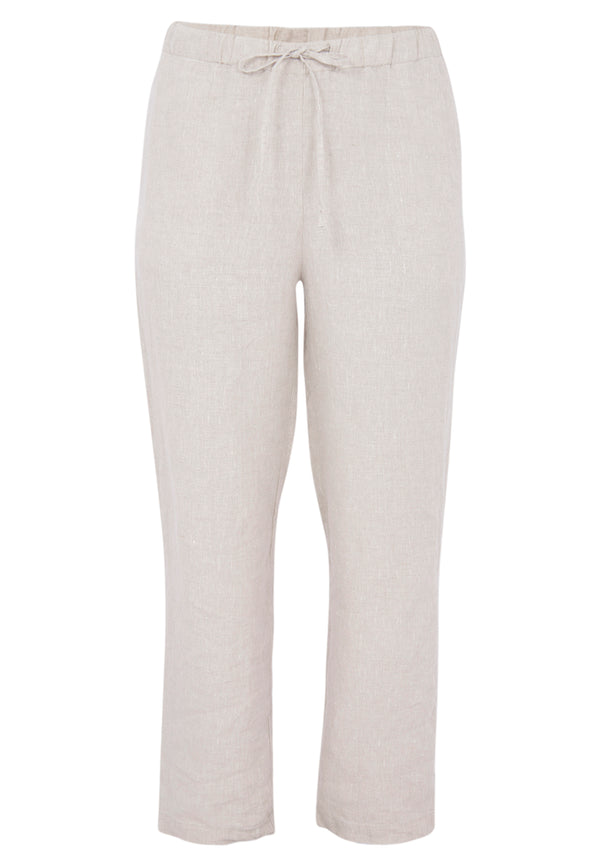 Yoek Broek Taillekoord LINEN - Light Brown