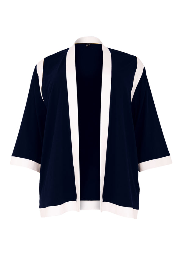 Yoek Cardigan Contrast VITA - Blauw
