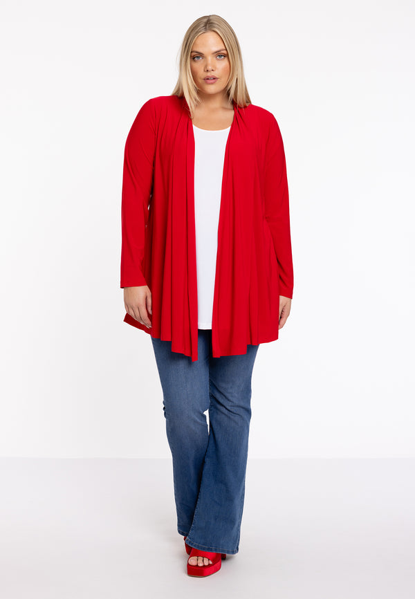 Yoek Cardigan Met Plooien DOLCE - Rood