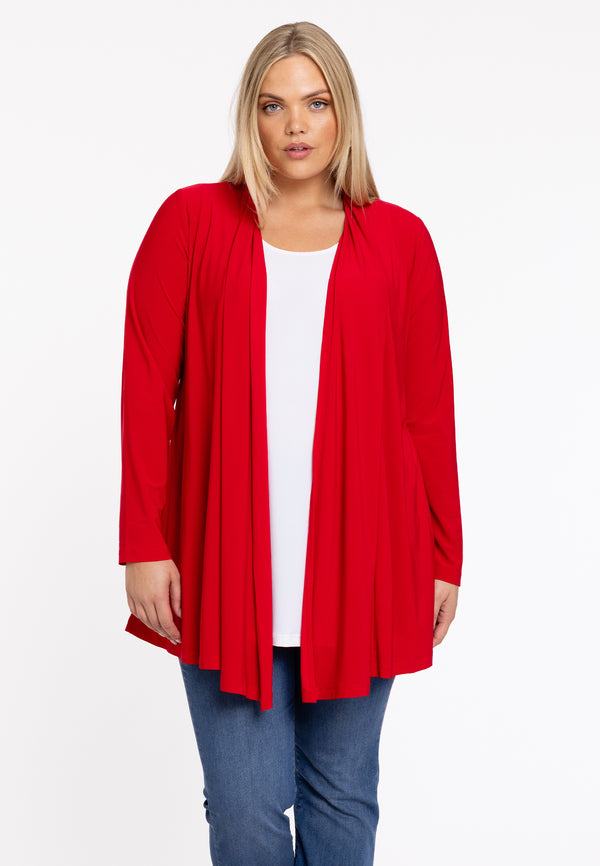 yoek Cardigan met plooien DOLCE - Rood