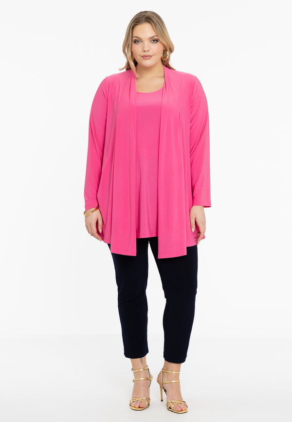 Yoek Cardigan Met Plooien DOLCE - Roze