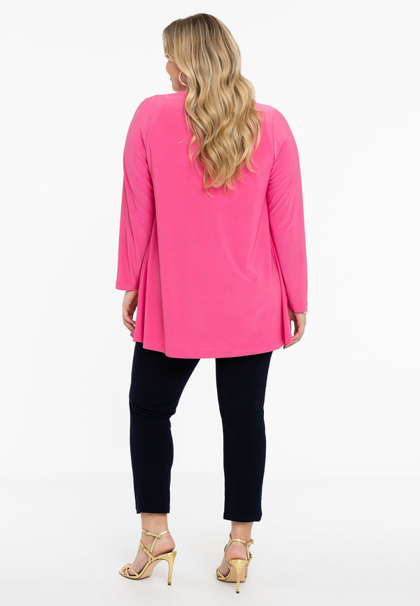 Yoek Cardigan Met Plooien DOLCE - Roze