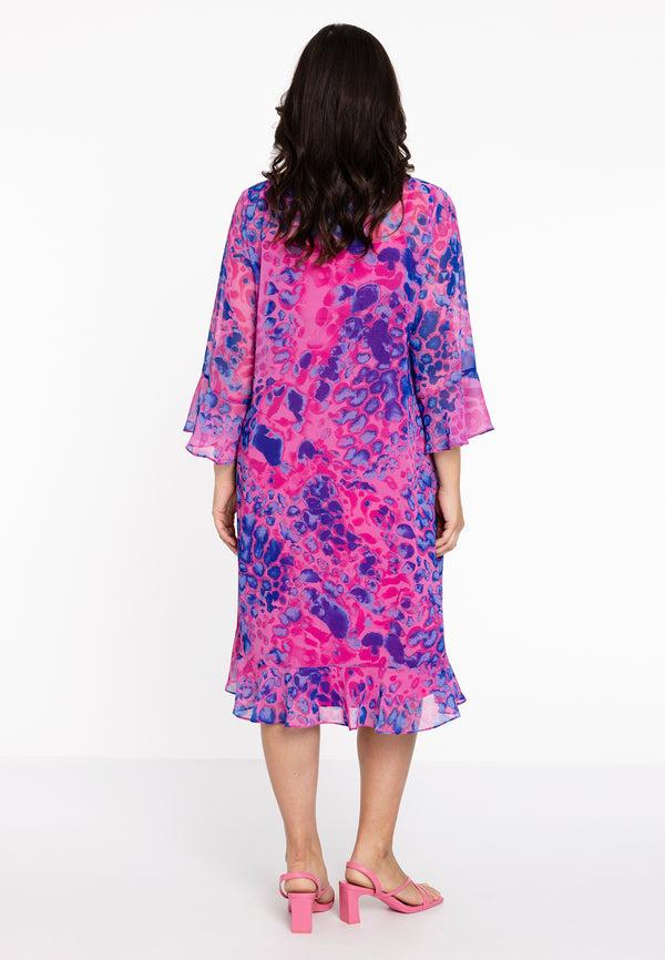 Yoek Cardigan Met Ruches FIERCE - Roze