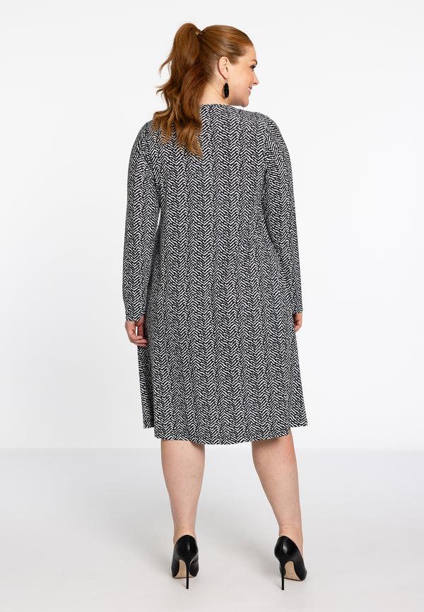 Yoek Dress A-line NOVA - Zwart