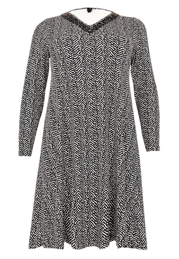 Yoek Dress A-line NOVA - Zwart