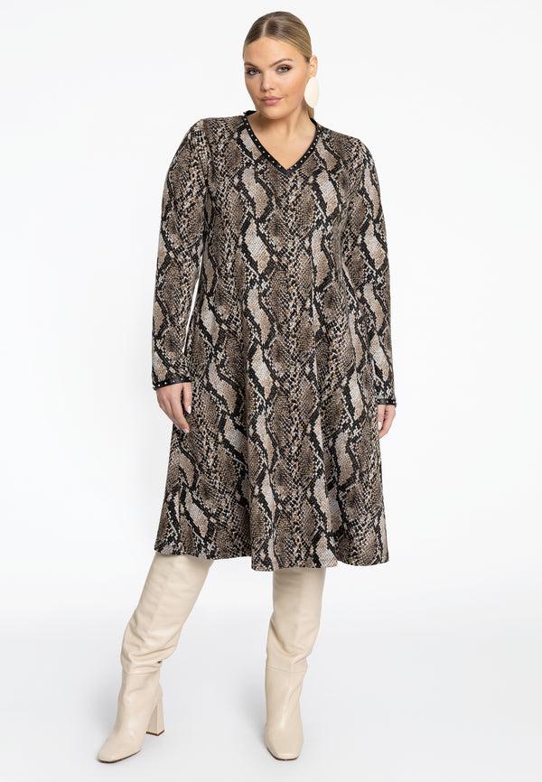 Yoek Dress A-line Studs SERA - Zwart