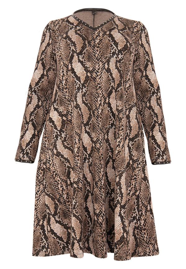 Yoek Dress A-line Studs SERA - Zwart