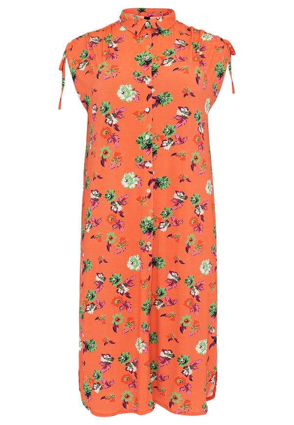 Yoek Dress Collar Drawstrings AZALEA - Oranje