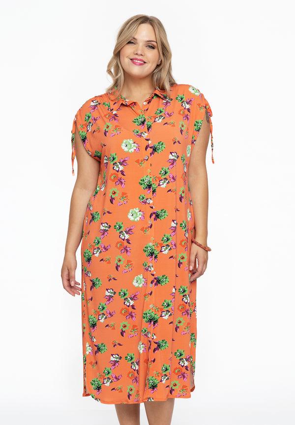yoek Dress collar drawstrings AZALEA - Oranje