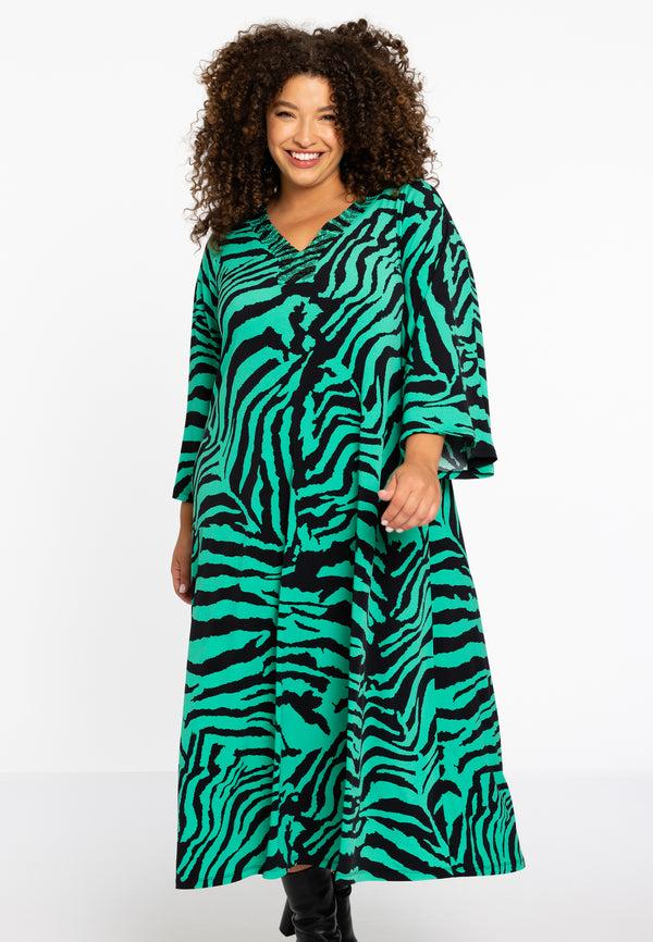 yoek Dress strass VERDI - Groen