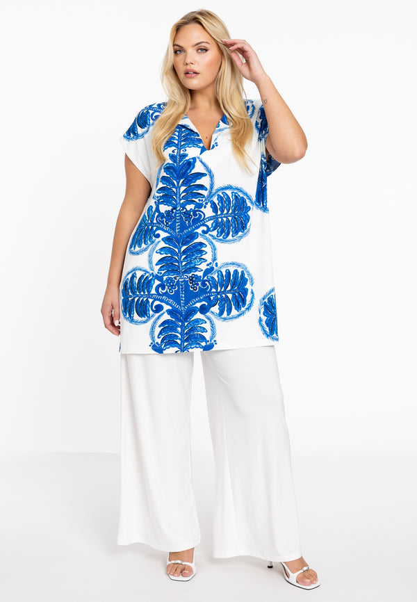 yoek Extra wijde broek DOLCE - ecru