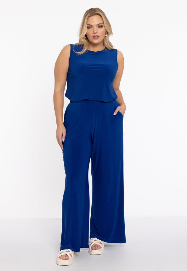 Yoek Extra Wijde Broek DOLCE - Indigo