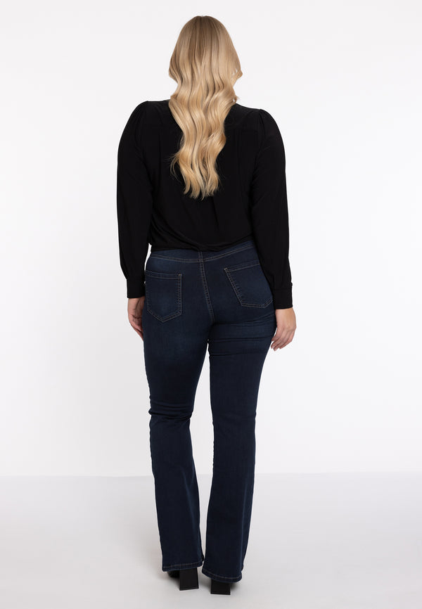 Yoek Flared Jeans - Donker Indigo