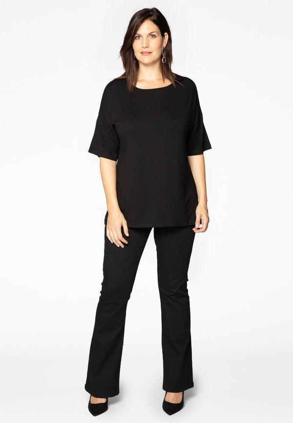 yoek Flared jeans - Zwart