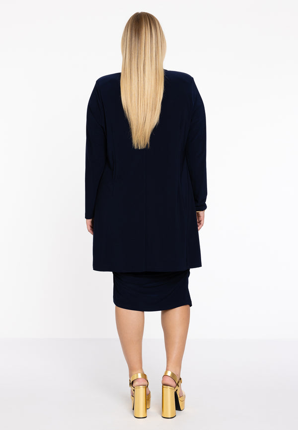 Yoek Geplooide Rok DOLCE - Blauw