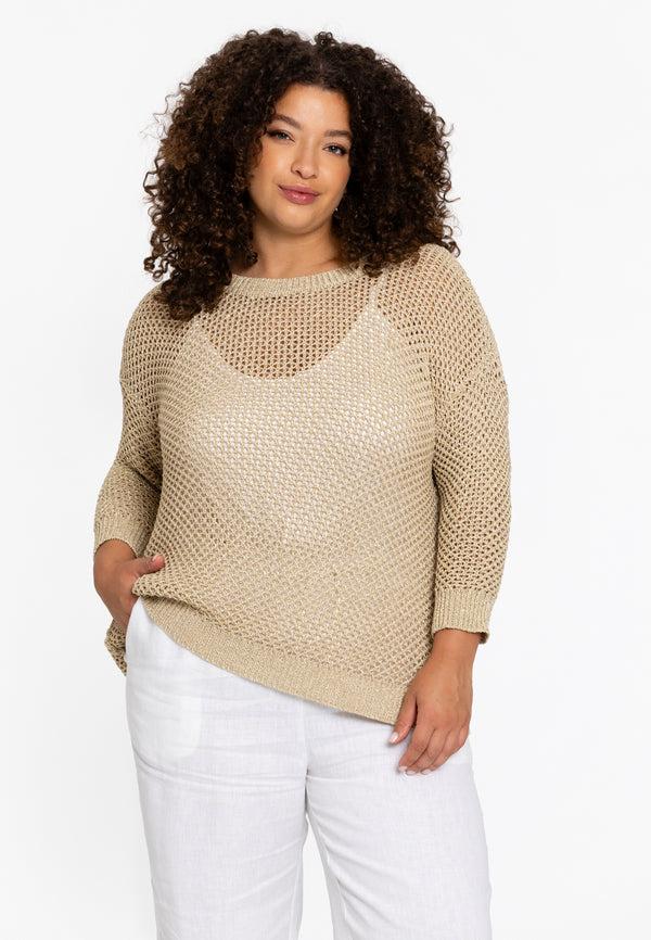 Yoek Gouden Lurex Pullover - Goud