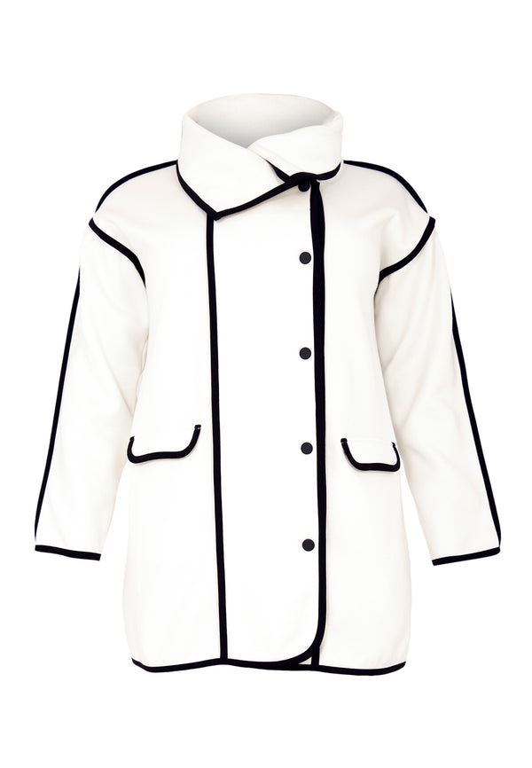 Yoek Interlock Jasje - Ecru