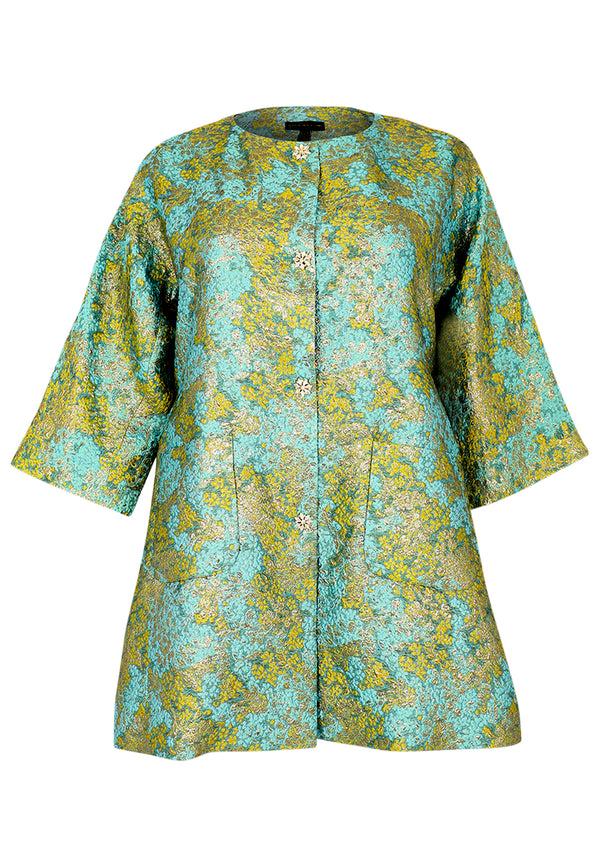 Yoek Jacket Brocade - Groen