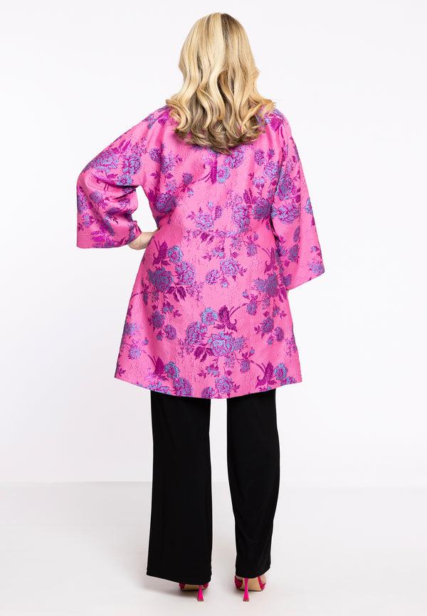 Yoek Jacket Brocade - Roze