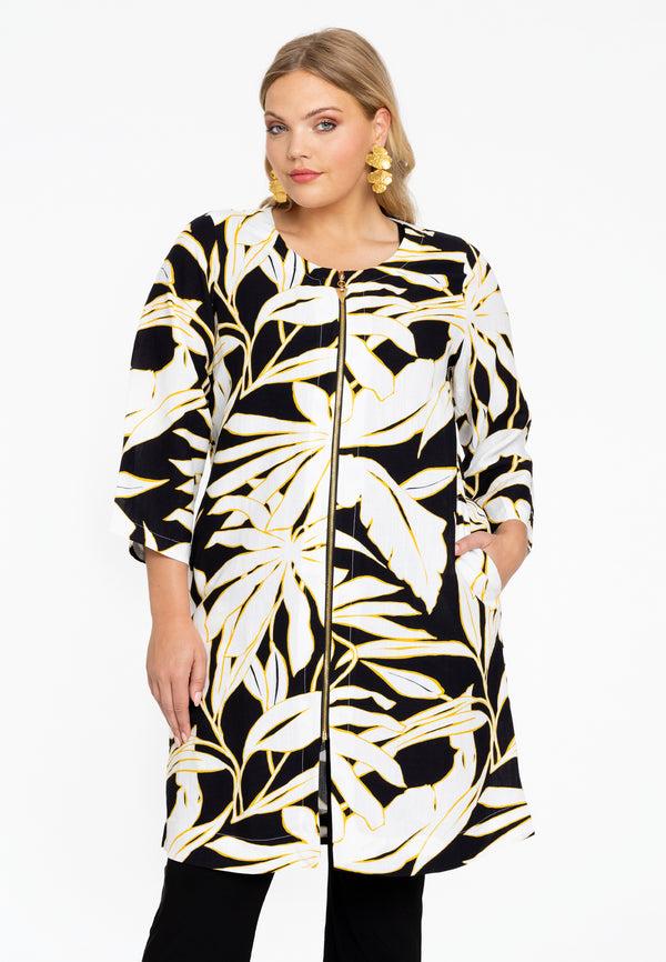 yoek Jasje met rits PALMIER - Zwart