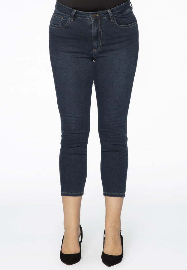 Yoek Jeans 7/8 Met Rits - Donker Indigo