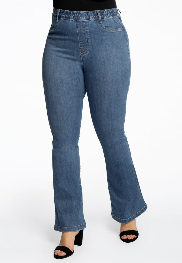 yoek Jegging bootleg denim - Indigo