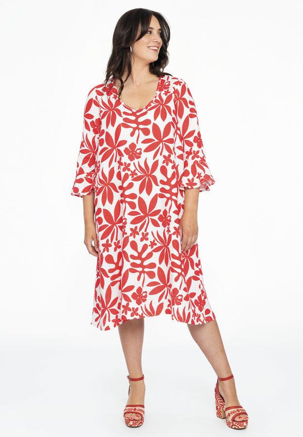 Yoek Jurk A-lijn ANNA - Rood