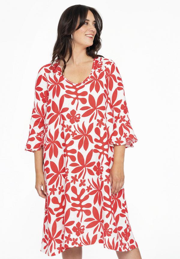 yoek Jurk A-lijn ANNA - Rood