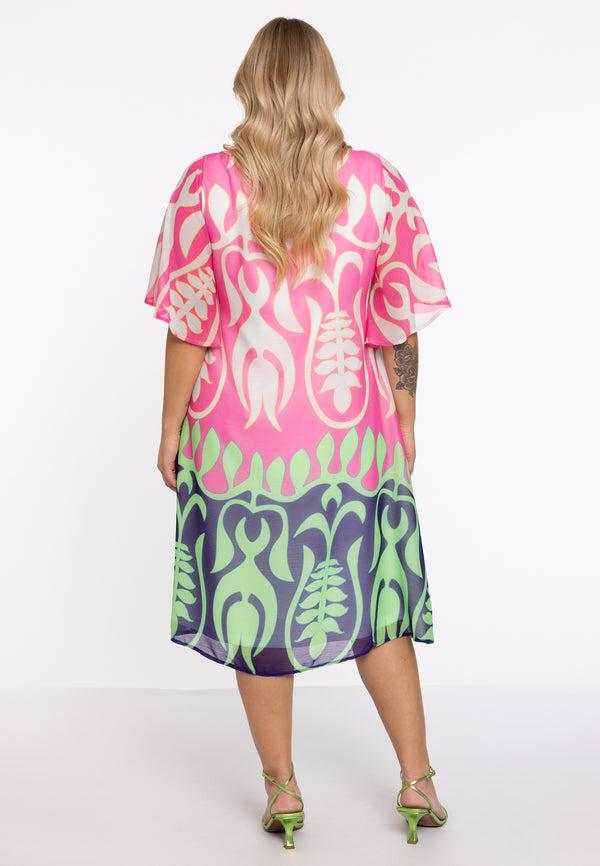 Yoek Jurk A-lijn CERISE - Roze