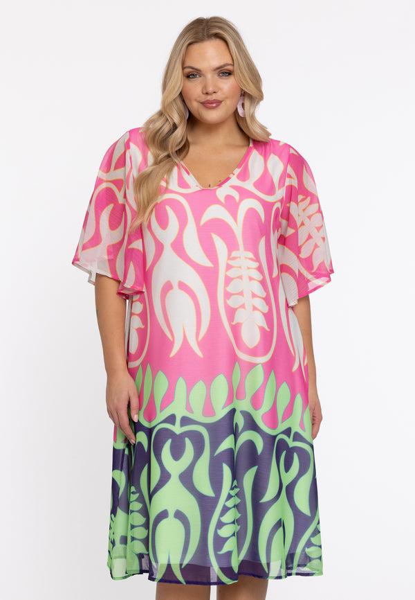 yoek Jurk A-lijn CERISE - Roze