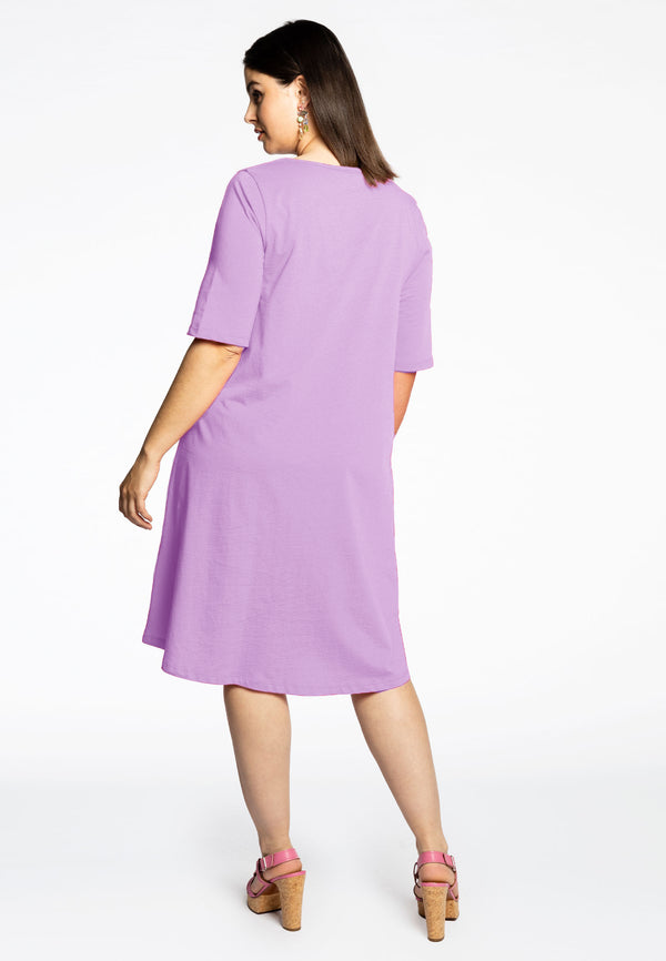 Yoek Jurk A-lijn COTTON - Light Purple